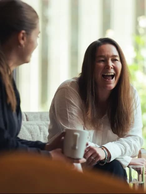 Belinda laughing