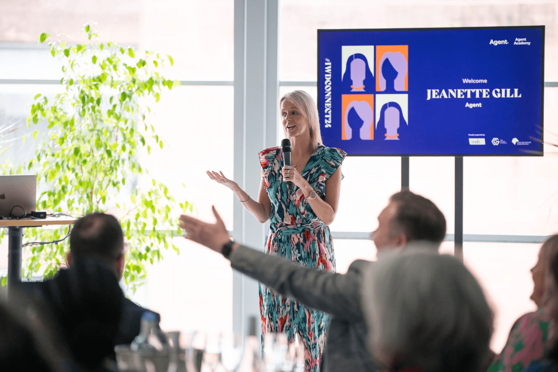 Jeanette, Manager Director at Agent presenting at IWD 2024